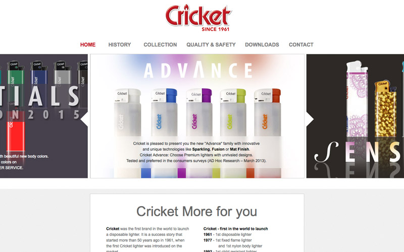 Cricket aanstekers, 10 talen, print module, responsive (Klik en bekijk online)