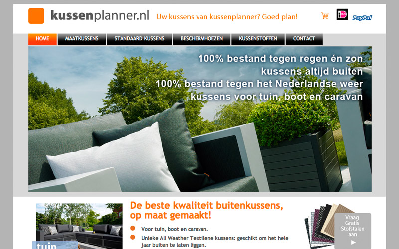 Kussenplanner website, Magento webshop